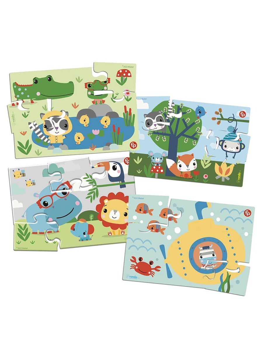 4 Rompecabezas Fisher Price x 9 Piezas 3