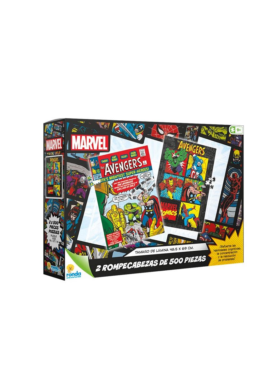 Rompecabezas X 2 Unidades 500 Piezas Avengers  1