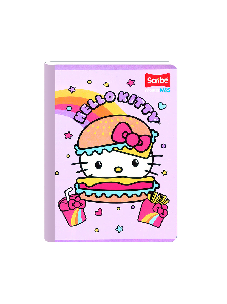Cuaderno Cosido Scribe Hello Kity 50 Hojas Cuadros 3