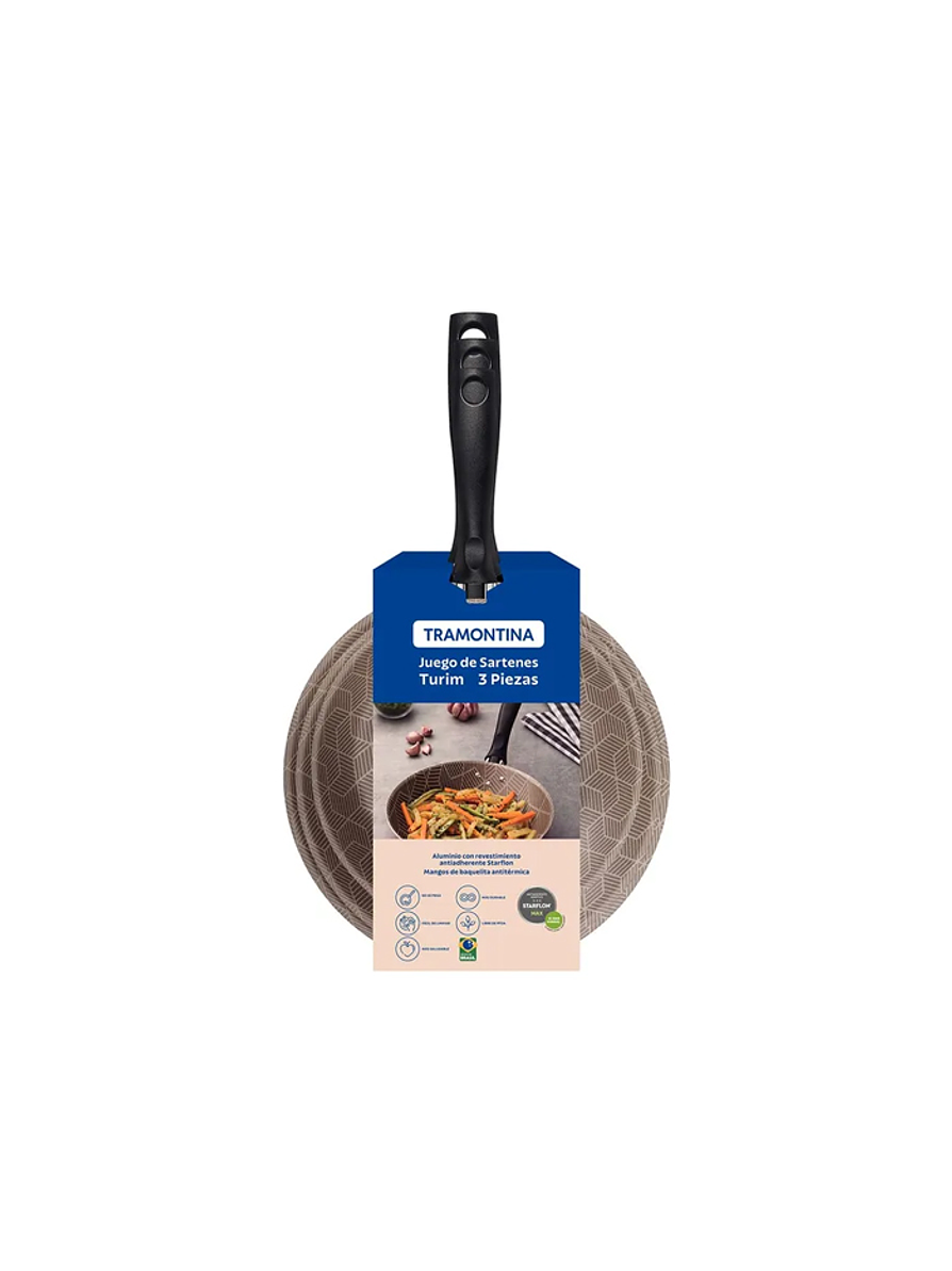 Set x 3 Sartenes Antiadherente Turim Tramontina 1