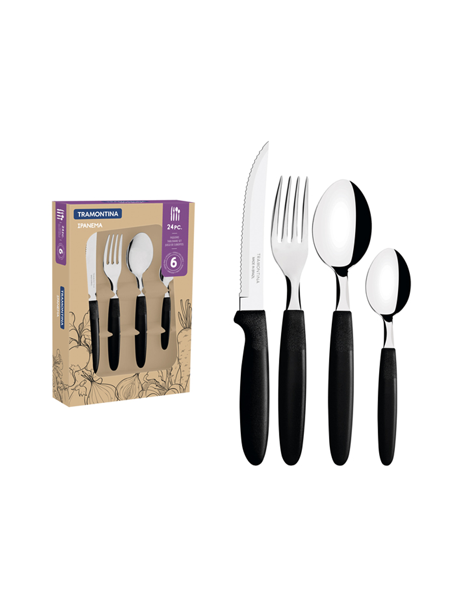 Juego Cubiertos Tramontina Ipanema x 24 Piezas 1