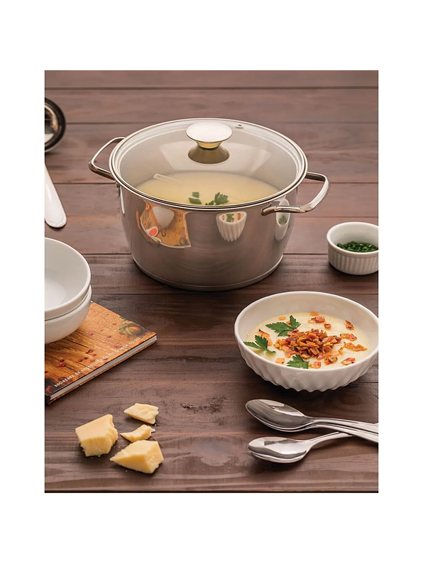 Olla Allegra Tramontina Acero Inoxidable Con Tapa 22 Cms 5