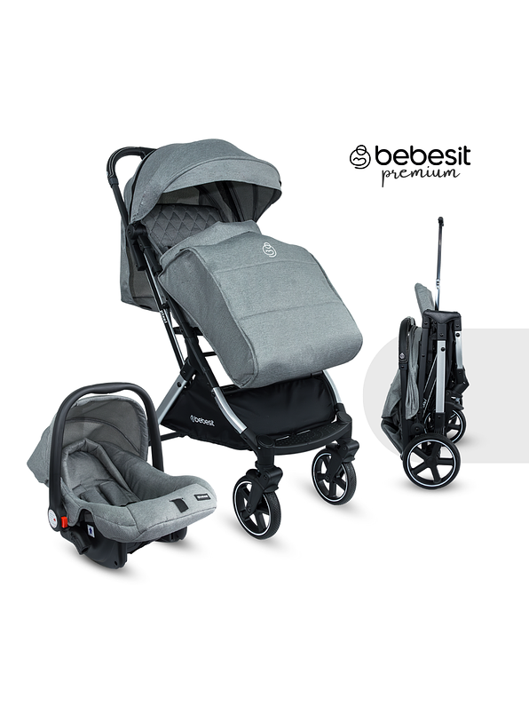 Coche Travel System Compacto Pixel Gray Premium 1