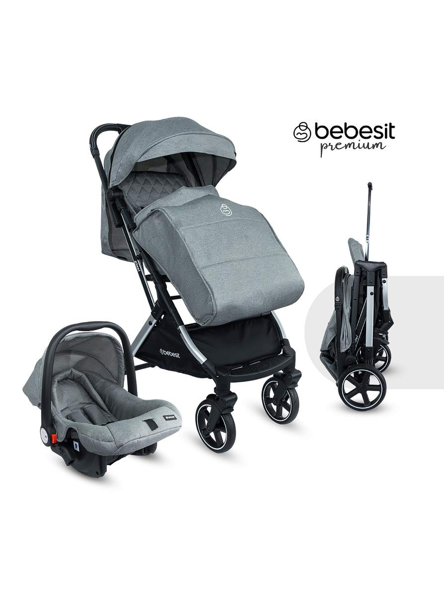 Coche Travel System Compacto Pixel Gray Premium 1