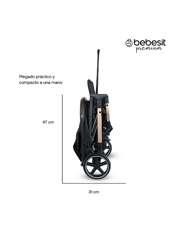 Coche Travel System Compacto Pixel Black Premium 5