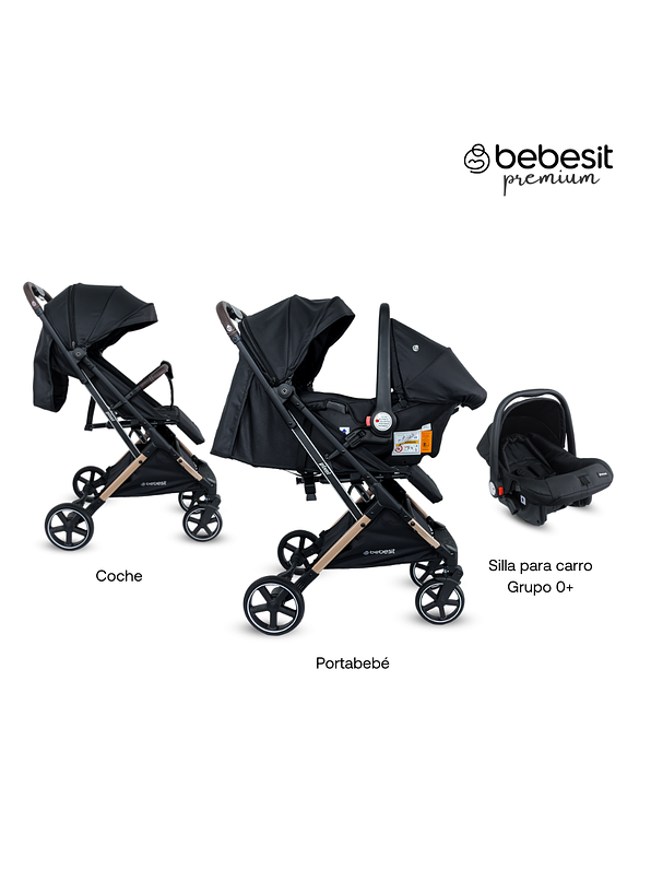 Coche Travel System Compacto Pixel Black Premium 2