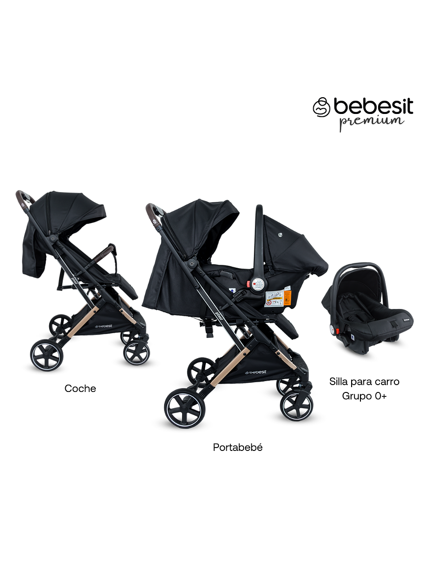 Coche Travel System Compacto Pixel Black Premium 2