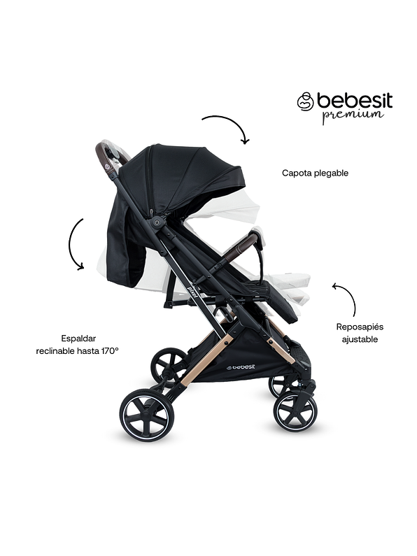 Coche Travel System Compacto Pixel Black Premium 4