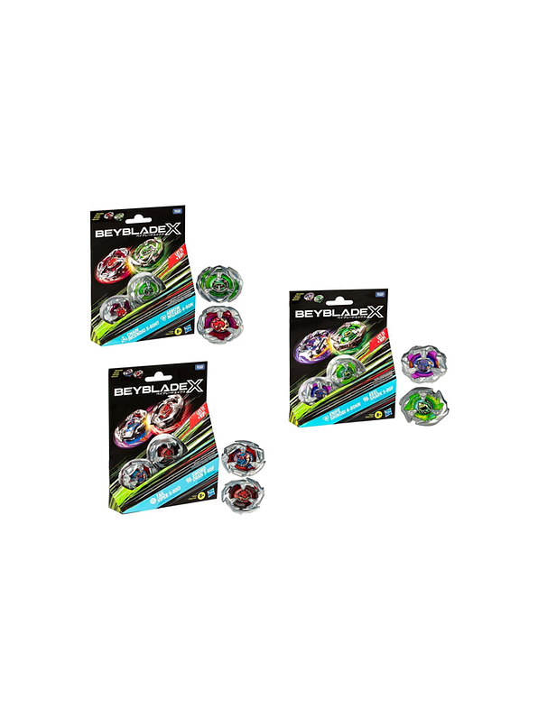 Beyblade X Pack Por Dos Sin Lanzador Surtido Hasbro 1