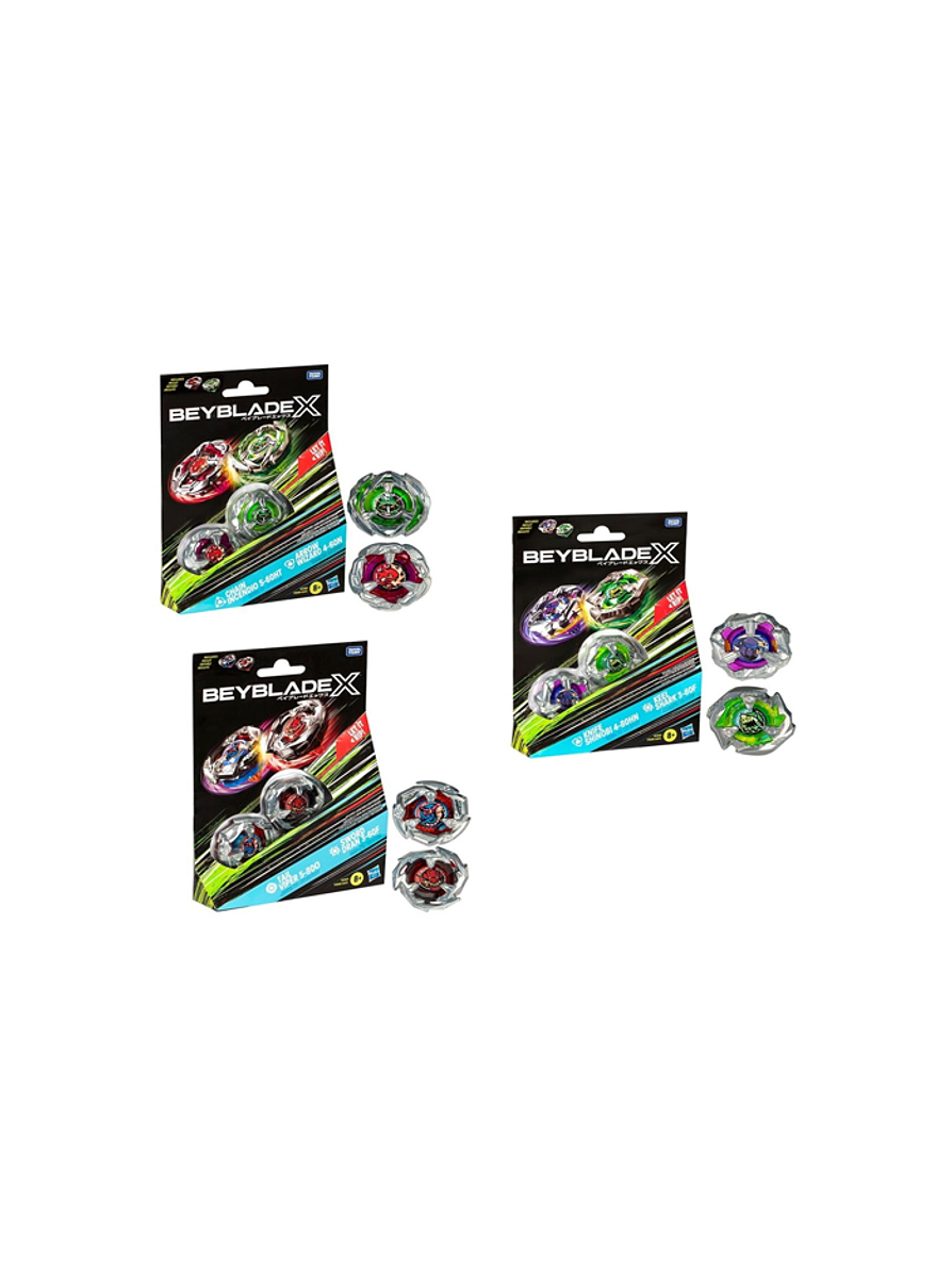Beyblade X Pack Por Dos Sin Lanzador Surtido Hasbro 1