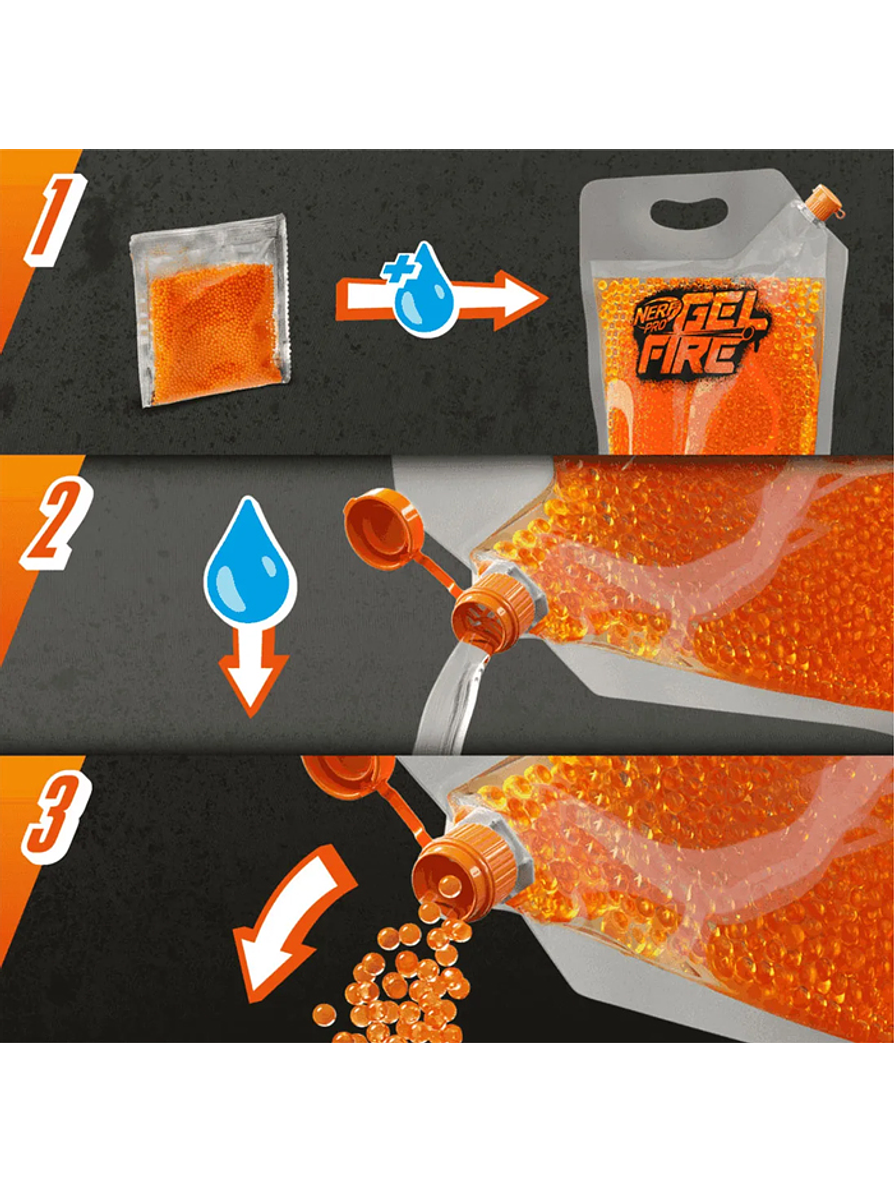 Recargas Nerf Pro Gel Fire 10.000 3