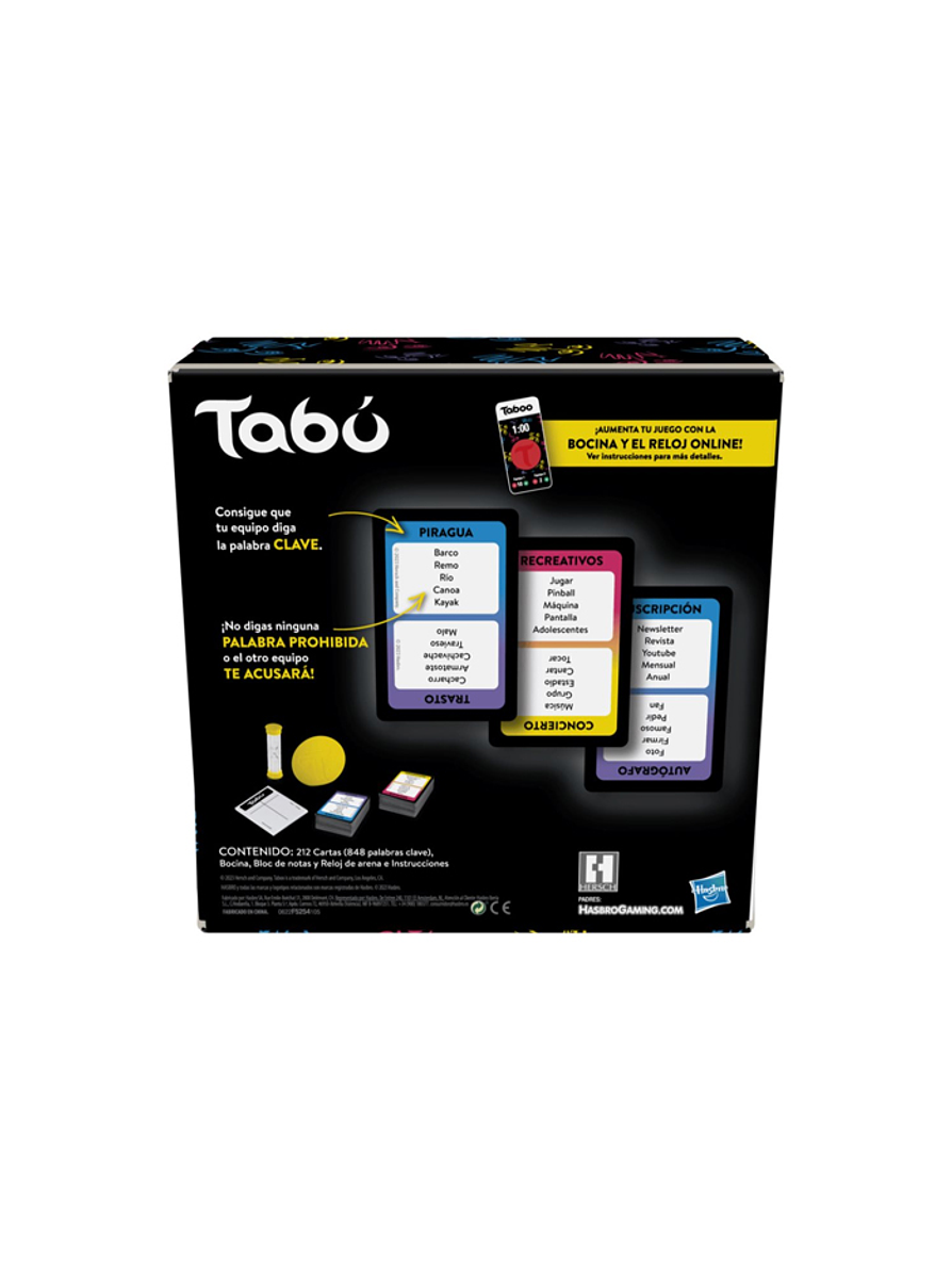 Taboo Palabras Prohibidas Hasbro Gaming 4