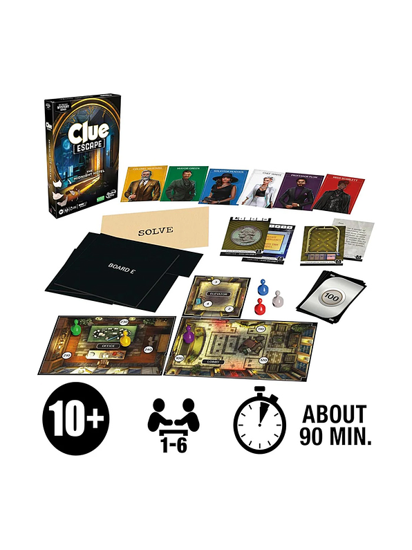Clue Escape el Hotel de Medianoche Hasbro Gaming 2