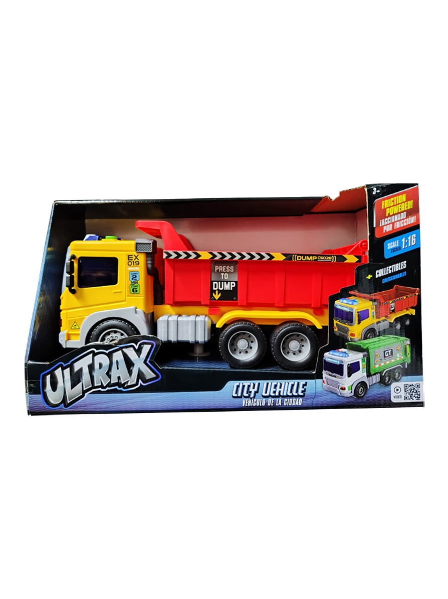 Vehículo De La Ciudad Volqueta Luces Y Sonidos Ultrax 3
