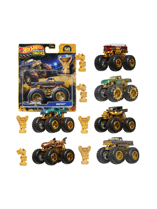 Hot Wheels Monster Trucks Bigfoot Champions Surtidos 1