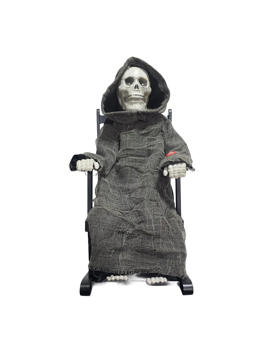 Adorno Decorativo de Halloween Esqueleto Con Silla  1