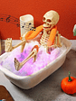 Adorno Decorativo De Halloween Esqueleto En Bañera  - Miniatura 2