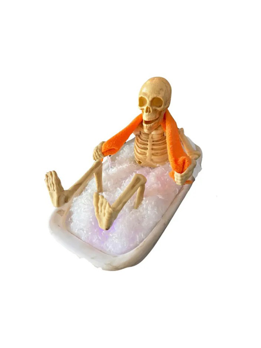 Adorno Decorativo De Halloween Esqueleto En Bañera  1