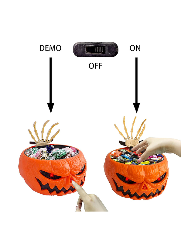 Adorno Decorativo de Halloween Para Dulces Calabaza  4