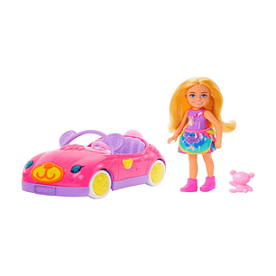 Barbie Chelsea Con Coche Rosa