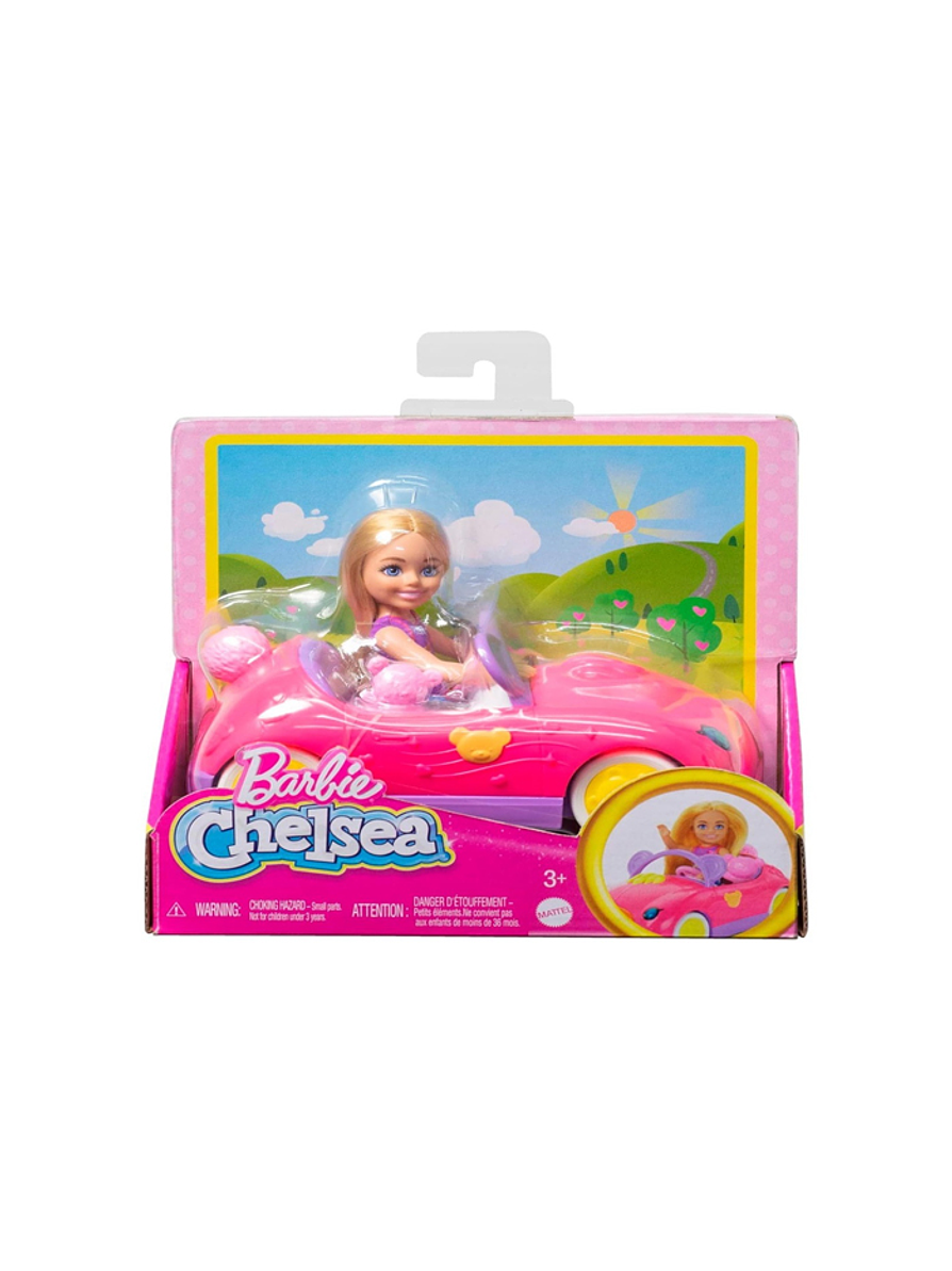 Barbie Chelsea Con Coche Rosa 4