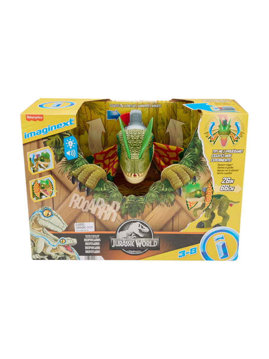 Jurassic Word Imaginext Dilophosaurus Ataca Luces y Sonidos 6