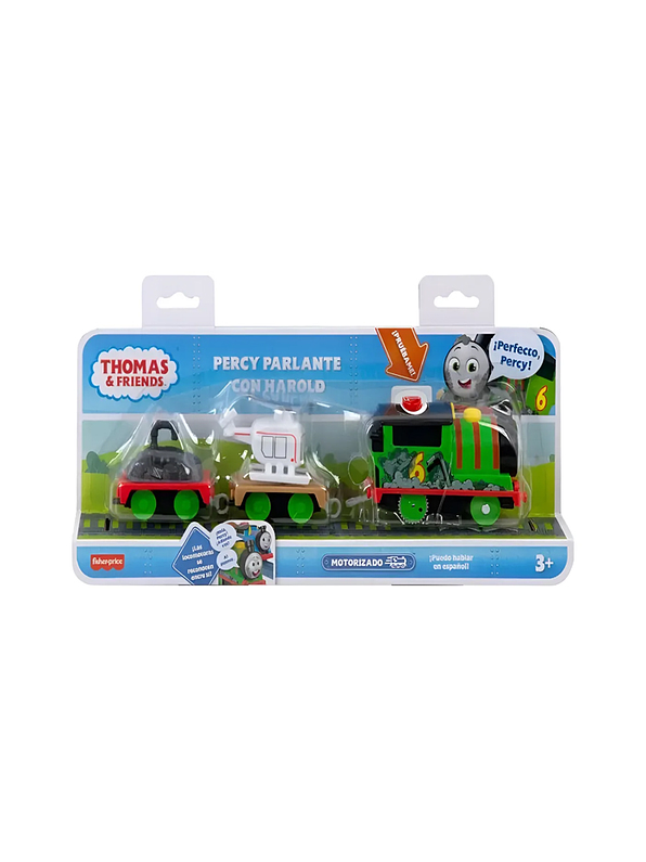 Fisher Price Tren Thomas & Friends Percy Parlante Con Harold  1