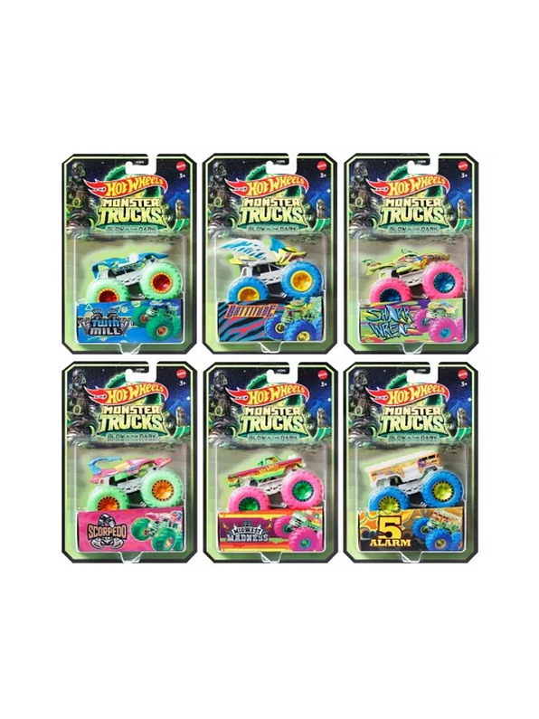 Hot Wheels Monster Truck Glow Surtido 1
