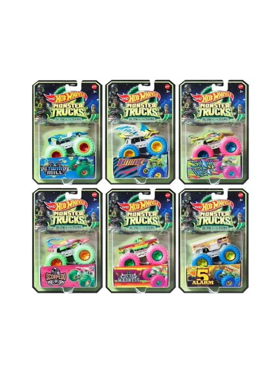 Hot Wheels Monster Truck Glow Surtido 1