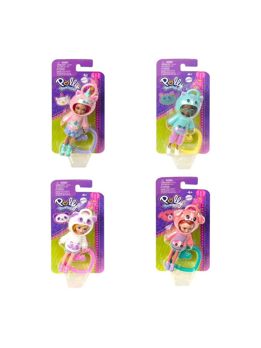 Polly Pocket Mini Muñeca Sudadera Con Capucha Surtidas 2
