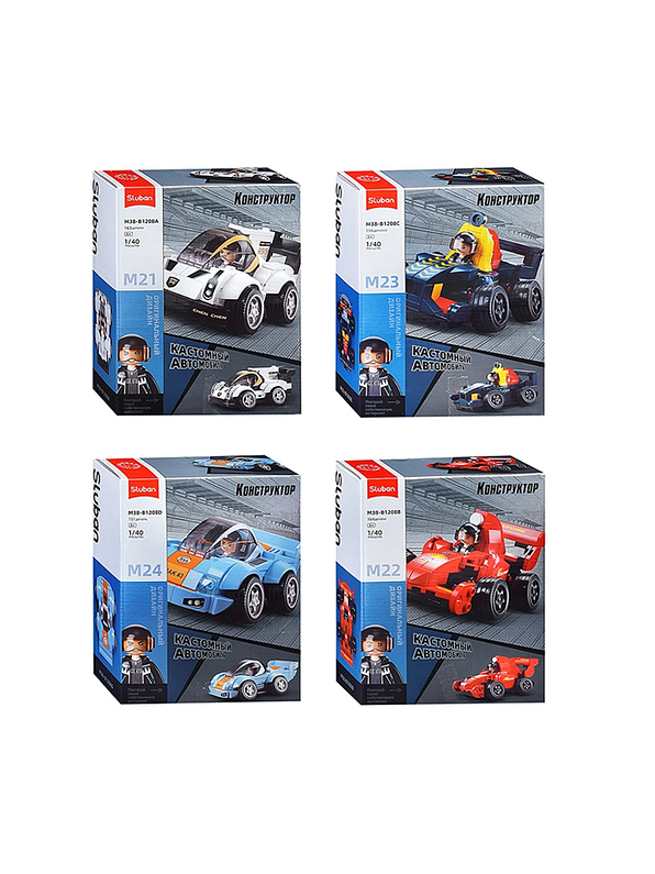 Story Bricks Vehiculos De Circuito Sluban Surtidos 1