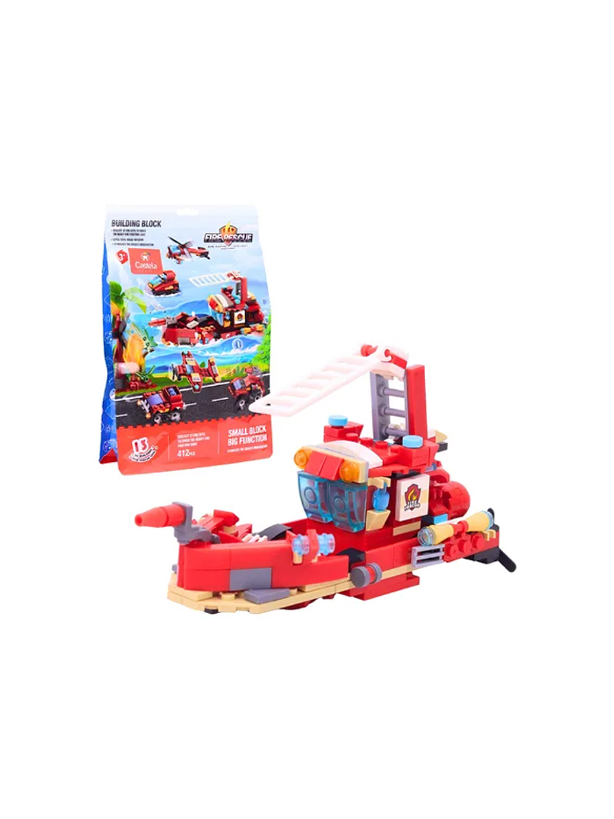 Building Block Fire Rescue 412 Piezas 1
