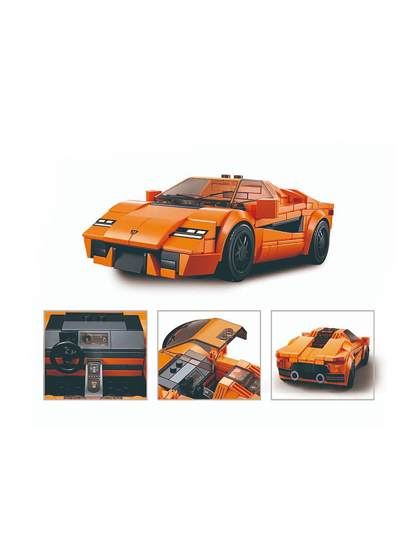 Model Bricks Vehículo Naranja M38 264 Piezas 3