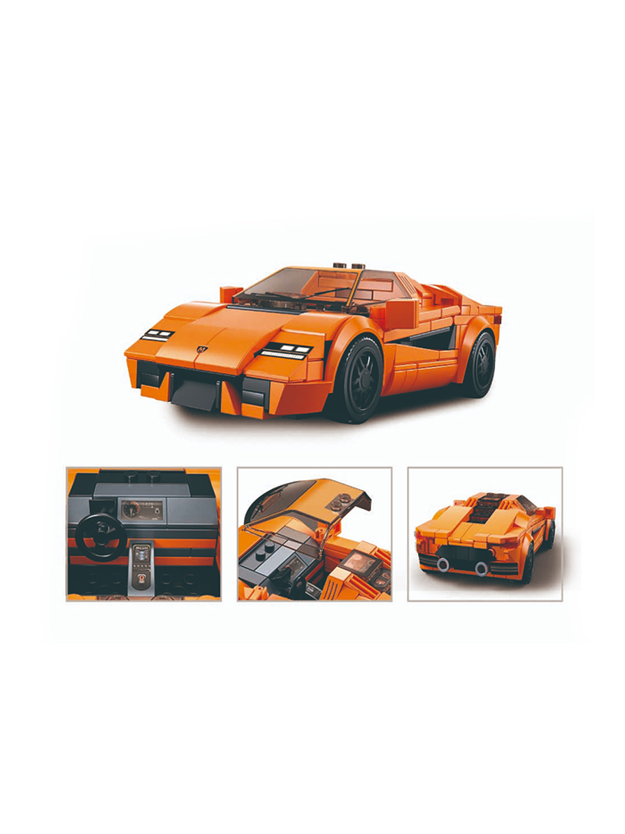 Model Bricks Vehículo Naranja M38 264 Piezas 3