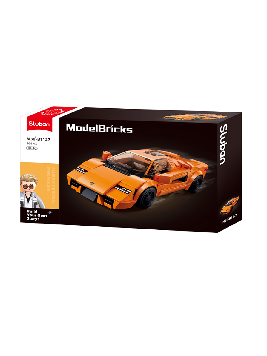 Model Bricks Vehículo Naranja M38 264 Piezas 1