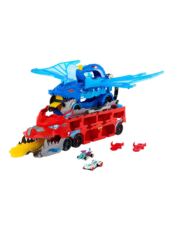 Hot Wheels City Dragón Transportador Doble Ataque 1