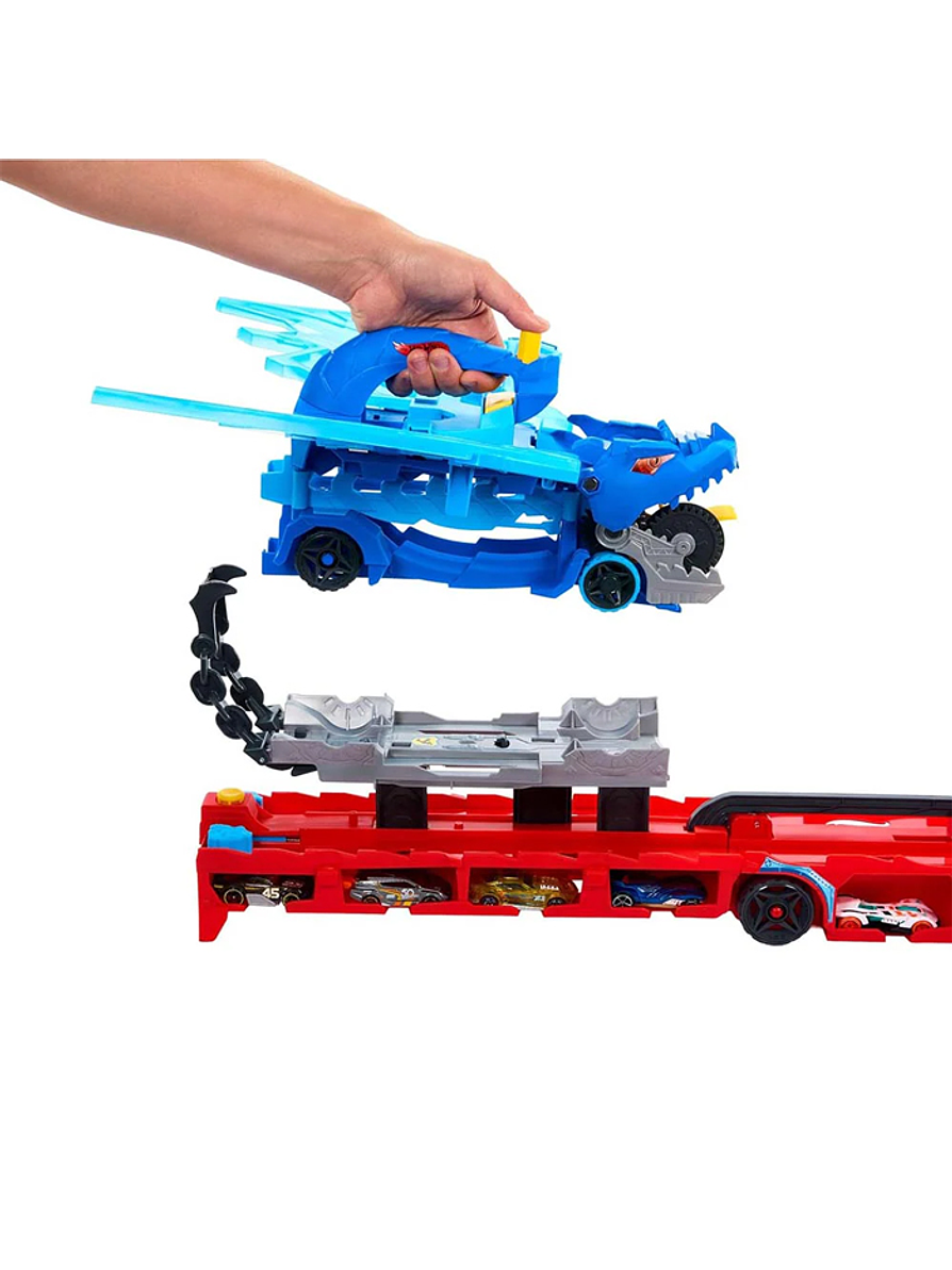 Hot Wheels City Dragón Transportador Doble Ataque 4