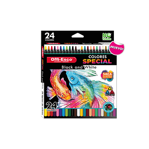 Colores Offi-Esco X 24 Black and White Triangulares