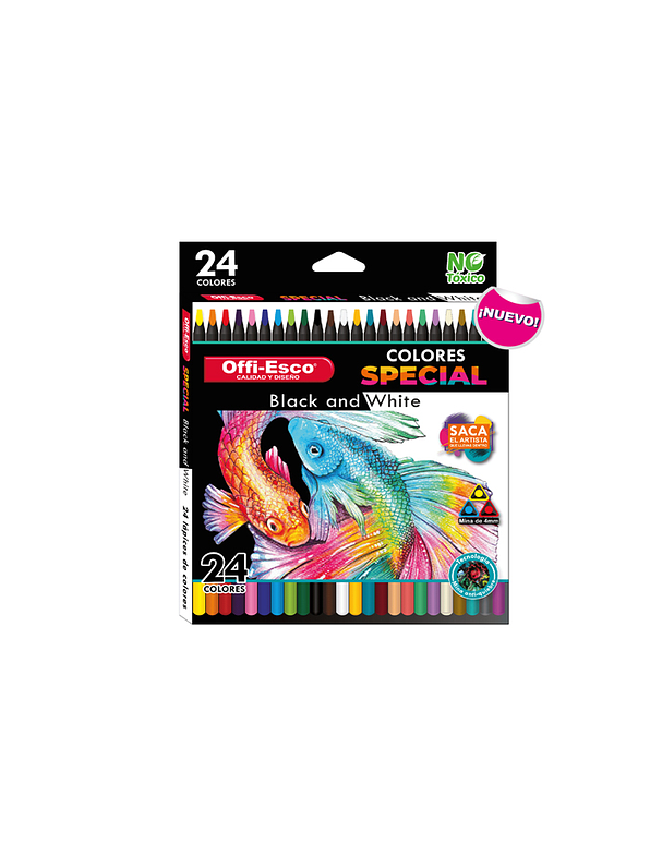 Colores Offi-Esco X 24 Black and White Triangulares 1