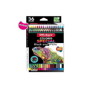 Colores Offi-Esco X 36 Black and White Triangulares