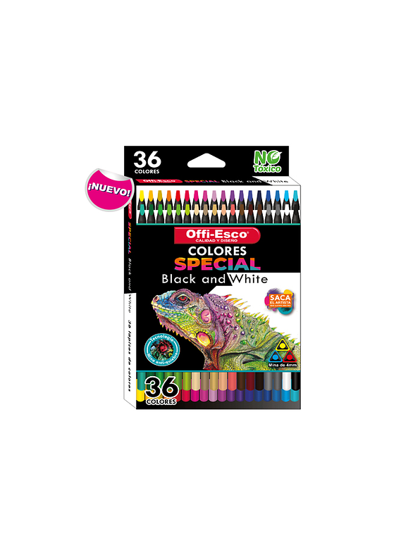 Colores Offi-Esco X 36 Black and White Triangulares 1