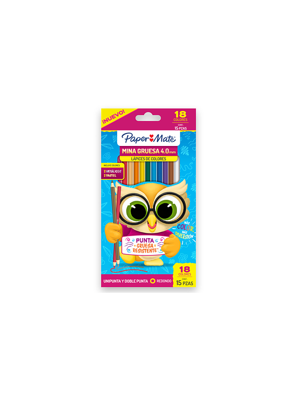 Colores Paper Mate 12 Unipunta + 3 Doblepunta 1