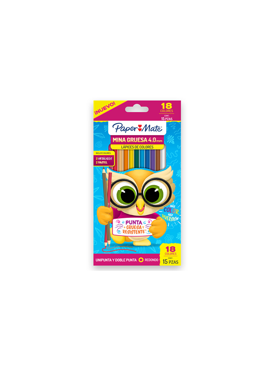 Colores Paper Mate 12 Unipunta + 3 Doblepunta 1