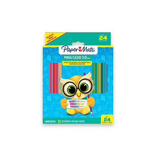 Colores Paper-Mate x 24 Unipunta Mina 3.0 mm