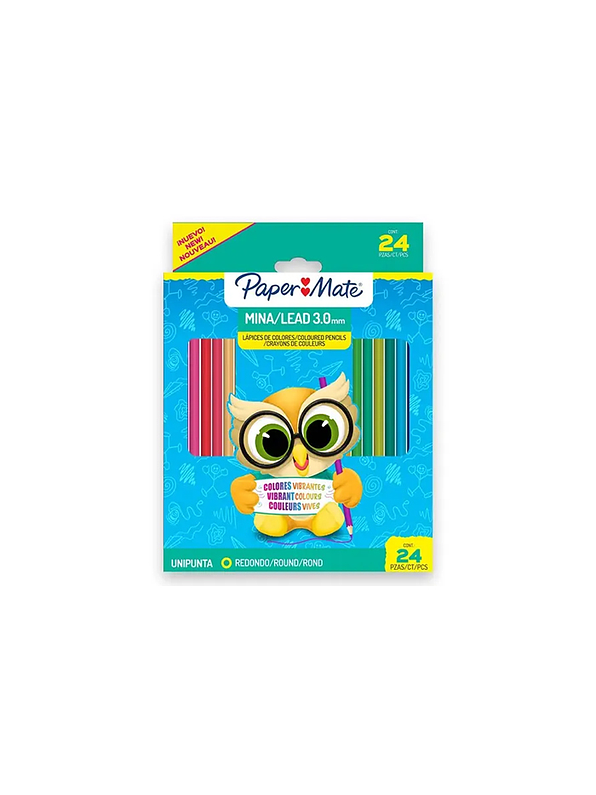 Colores Paper-Mate x 24 Unipunta Mina 3.0 mm 1