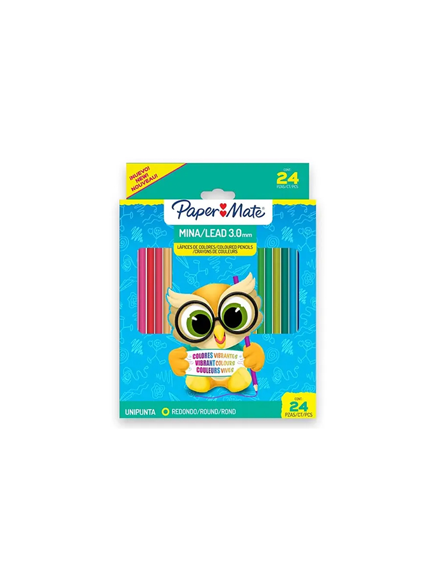 Colores Paper-Mate x 24 Unipunta Mina 3.0 mm 1