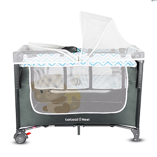 Cuna Corral Colecho Nest Gray