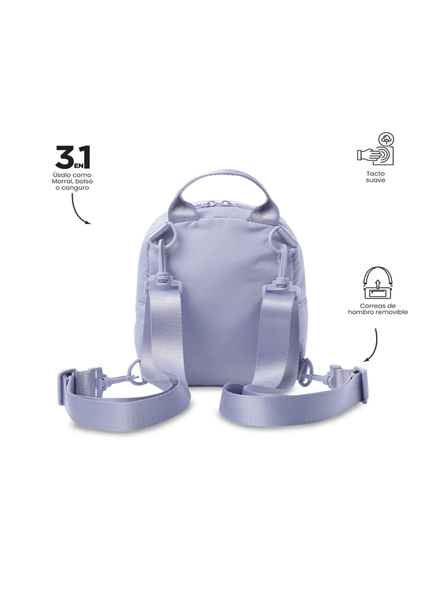 Morral Pequeño Para Mujer 3 en 1 Yuen 2.0 Morado 4