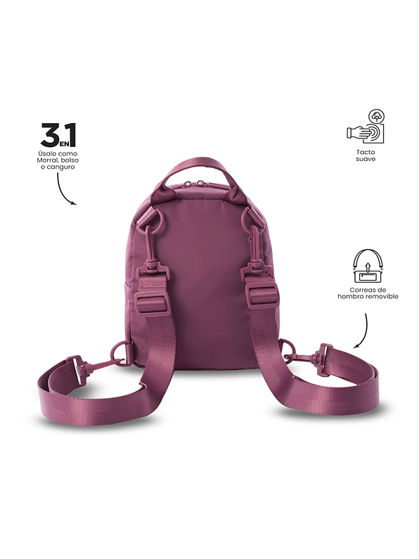 Morral Pequeño Para Mujer 3 en 1 Yuen 2.0 Rosado 3