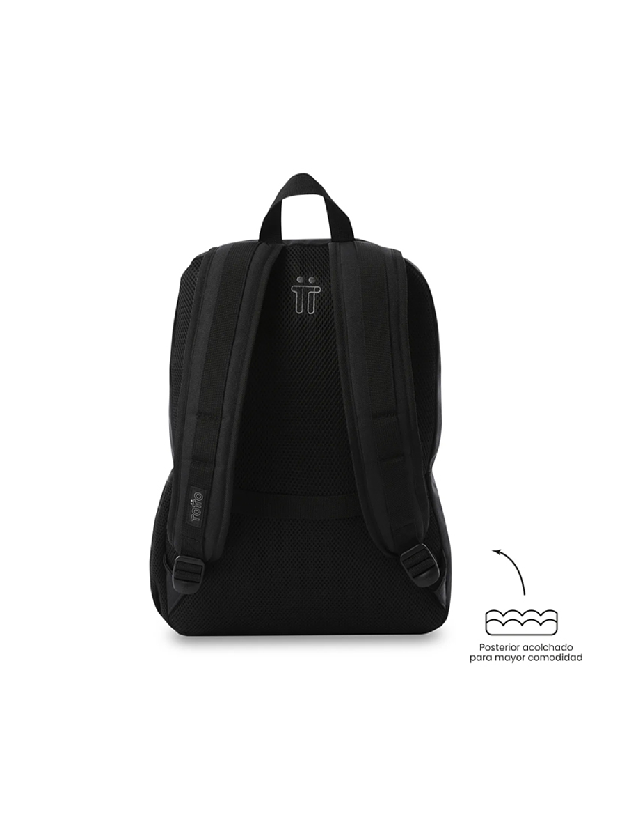 Morral Universitario Kanto Porta Pc Unisex Negro 3